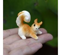 (brown, Tail Up) 1pc, Creative Cute Healing Realistic Little Squirrel,big Tail Squirrel, Frolicking Squirrel Resin Handicraft Ornaments.