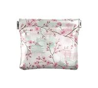 Brown Tan Leopard Black Coin Purses PU Leather Change Holder Pu Leather Change Purse for Women, Cherry Blossom Pink Flowers, One Size, Cherry Blossom Pink Flowers