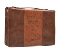 Brown/TAN Two-Tone Large Bible Cover