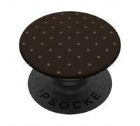 Brown Taupe Polka Dot Design Art PopSockets Adhesive PopGrip