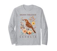 Brown Thrasher Official Georgia State Bird Long Sleeve T-Shirt