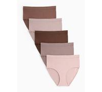 Brown Tonal Full Brief Lace Knickers 5 Pack 20