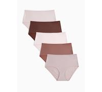 Brown Tonal Midi Knickers 5 Pack 20