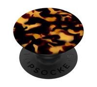 Brown Tortoise Shell Leopard Turtle Pattern PopSockets Adhesive PopGrip