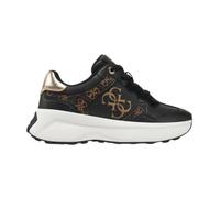 Brown Trainers with PU Leather Upper- female- Guess- Sneakers- Black- 7 UK- Shoes 7 UK