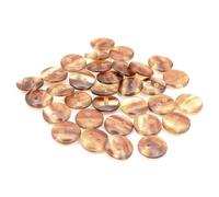 Brown Transparent Tortoise Shell Effect 2 Hole Buttons 11.5mm (20)