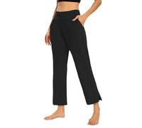 Brown Trousers Women Tall Linen Trousers Womens Wide Leg Cropped Capri Pants for Women Scrub Cropped Slacks Wide Leg Joggers for Ladies Patterned Sweatpants Beach Wear Black Bootleg Casual Joggers