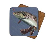 Brown Trout Coaster by Leslie Gerry