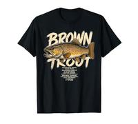 Brown Trout Scientific Facts Angler Fishing Men Dad Fish Value Graphic T-Shirt