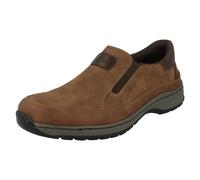 (Brown, UK 10.5) Mens Rieker Extra Wide Fit Removable Insoles Casual Shoes 03365