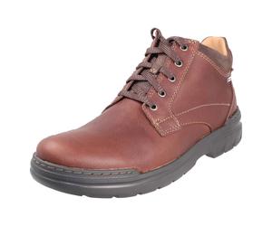 (Brown, UK 10) Mens Clarks Gore-Tex Waterproof Lace Up Casual Boots - Rockie2 Up Gtx