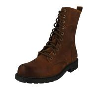 Clarks Ladies Clarks Lace Up Detailed Combat Style Boots Orinoco2 Style - Brown - UK 6.5 - E