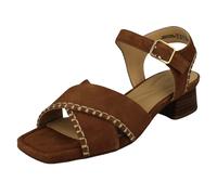 (Brown, UK 6.5) Ladies Clarks Square Toe Sandals - Serina 35 Cross