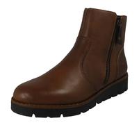(Brown, UK 6.5) Ladies Rieker Antistress Double Zip Ankle Boots 44950