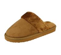 (Brown, UK 6) Ladies Spot On Mule Slippers