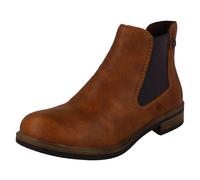 (Brown, UK 7.5) Ladies Rieker Elasticated Gusset Panel Chelsea Boots 72254