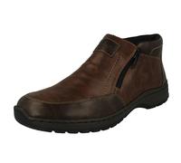 (Brown, UK 7.5) Mens Rieker Warm Lined Wide Fit Ankle Boots 03352