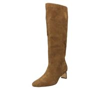 Clarks Edina Tall Walnut Suede Knee High Boots In Brown Brown 7-Standard Fit