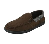 (Brown, UK 7) Mens Padders Slip On Memory Foam Slippers - Stan