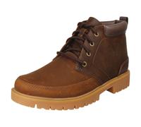 (Brown, UK 8) Mens Clarks Leather Lace Up Ankle Boots - Rossdale Mid