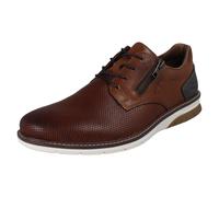(Brown, UK 8) Mens Rieker Smart Casual Lace Up Shoes With Side Zip 14412
