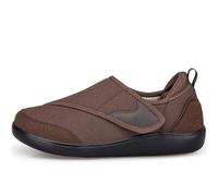 Brown Unisex Extra Wide Diabetic Shoes for Edema and Swollen Feet Women Men Lightweight Breathable Non-Slip Orthopaedic Slippers Seniors Walking Shoes Footwear UK Size 7.5