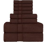 (Brown) Utopia Towels - Towels Set, Grey - 2 Bath Towels, 2 Hand Towels, and 4 Washcloths