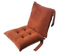 Brown Velvet Chair Pads for Rocking Chairs, High Back Patio Cushions with Ties, Non-Slip Tufted Cushions, Square Back Chair Cushion for Comfort and Style