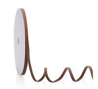 Brown Velvet Ribbon Double Faced 1/4 inch Continuous 20 Yards Use for Christmas Tree Ornaments, Gift Wrapping, Wreath Decoration, Wedding Boutonnieres, Handmade Crafts Bow Making