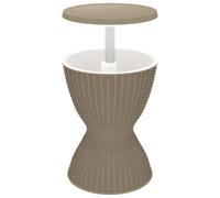 (brown) vidaXL 3-in-1 Ice Cooler Table Patio Cool Bar Outdoor Cool Box Polypropylene