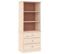 Vidaxl Bookcase With Drawers Alta 60X35X142 Cm Solid Wood Pine Bookcases