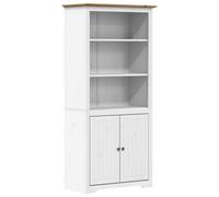 (brown) vidaXL Bookcase Bookshelf File Cabinet Sideboard Book Rack Solid Wood Pine