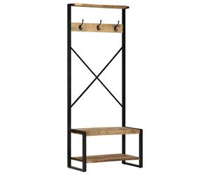 (brown) vidaXL Clothes Rack Multicolour 80x40x190 cm Solid Wood Reclaimed coat rack