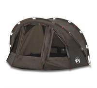 vidaXL Fishing Tent 4-Person - Waterproof, UV Protection, Foldable, E-Port, Carry Bag - Brown