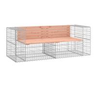 vidaXL Garden Bench Gabion Design 184x71x65.5 cm Solid Wood Douglas UK NEW