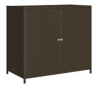 vidaXL Garden Storage Cabinet Brown 83x45x76 cm Poly Rattan