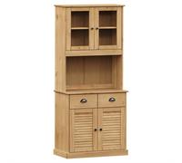 (brown) vidaXL Highboard Sideboard Side Cabinet Storage Cabinet VIGO Solid Wood Pine