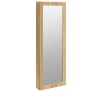 (brown) vidaXL Mirror Jewellery Cabinet Cupboard with LED Lights Wall Mounted White