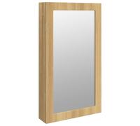 vidaXL Mirror Jewellery Cabinet Armoire with LED Lights Wall Mounted