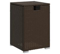(brown) vidaXL Propane Tank Cover Table Hall Fire Pit Gas Storage Holder Poly Rattan