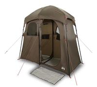 vidaXL Shower Tent 2-Person Brown Waterproof - Portable Camping Toilet, Changing Room, Outdoor Activities, Easy Setup & Takedown.