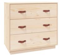 (Brown) vidaXL Sideboard Side Cabinet Home Organiser Storage Cupboard Solid Wood Pine
