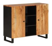 (brown) vidaXL Sideboard Side Cabinet with 2 Doors Cupboard Highboard Solid Wood Mango