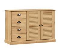 (brown) vidaXL Sideboard Storage Cabinet Cupboard with Drawers VIGO Solid Wood Pine