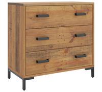 vidaXL Chest of Drawers 75x35x70 cm Solid Pinewood, Brown