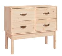 (Brown) vidaXL Solid Wood Pine Console Cabinet Home Sideboard Highboard Multi Colours