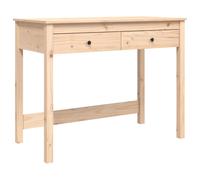 (brown) vidaXL Solid Wood Pine Desk with Drawers Writing Standing Desk Multi Colours