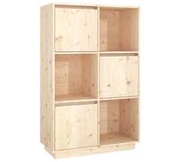 vidaXL Highboard 74x35x117 cm Solid Wood Pine, Brown