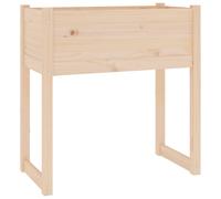 (Brown) vidaXL Solid Wood Pine Planter Wooden Raised Bed Flower Box Multi Colours
