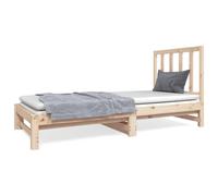 (Brown) vidaXL Solid Wood Pine Pull-out Day Bed Guest Sofa Bed Furniture Multi Colours
